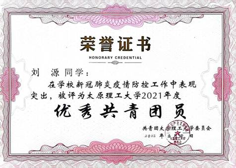 2022优秀共青团员